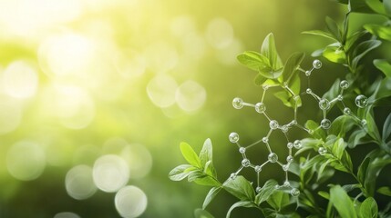 Molecular Structure in a Lush Green Landscape