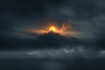 Fototapeta premium Surreal digital landscapes evoke a sense of wonder, inviting viewers into enchanting realms filled with vibrant colors and whimsical details that spark the imagination.