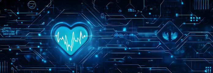 Obraz premium health care background hi tech sci fi design pattern