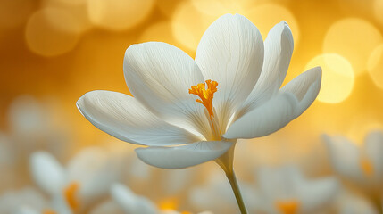  Close up photo of a crocus petal in soft pastel yellow