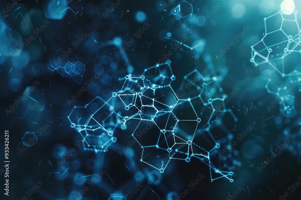 Poster a detailed view of molecular structures and their components