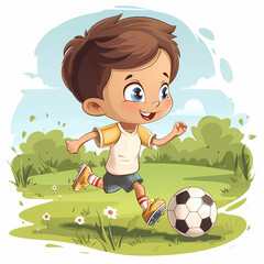 Athlete playing Soccer vector image