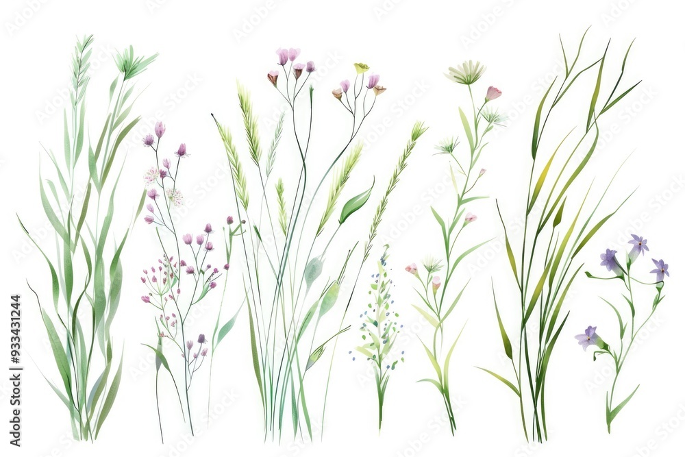 Poster a bouquet of colorful wildflowers with varying shapes and sizes