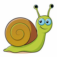 cute snail art vector
