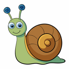 cute snail art vector