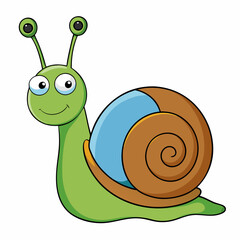 cute snail art vector