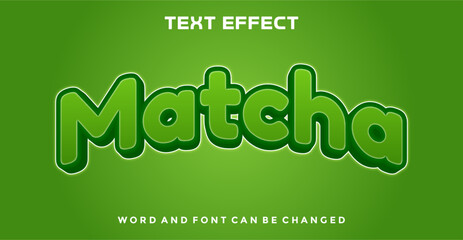 Matcha editable text effect