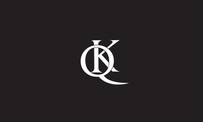 QK ,KQ, K, Q Abstract Letters Logo Monogram	