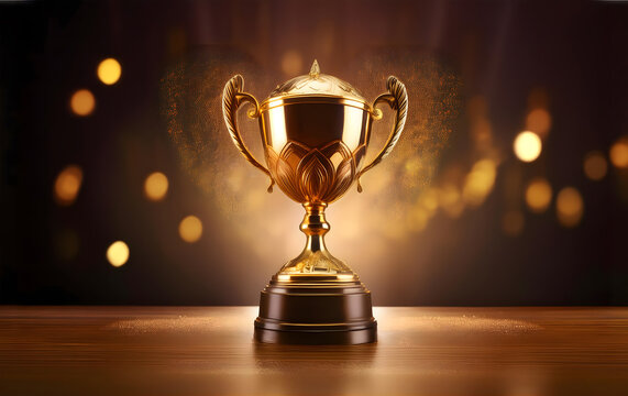 A Winners Trophy Cup, Championship, World Cup. Generative AI