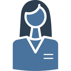 Secretary vector icon in isolated background 