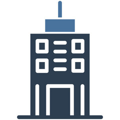 Hotel Building vector icon in isolated background 