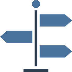 Signpost vector icon in isolated background 