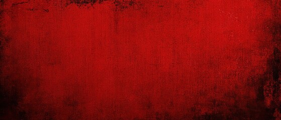 Fototapeta premium Abstract red grunge texture with black patches, creating a dark and intense atmosphere.