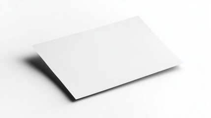 Bird's Eye View of Blank White Flyer on White Background - Mockup Template.