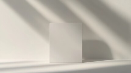 Captivating Medium Shot of an Empty White Canvas Standing Up - Perfect for Artists