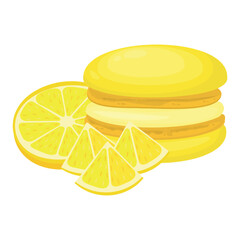 Vector image of delicious macaroons. Concept of delicious dessert and sweets. Element for your design. For banners, websites, advertising, etc.