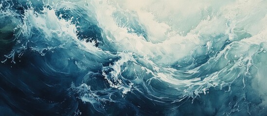 Watercolor Depiction of Flowing Water