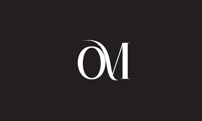 OM, MO, O, M Abstract Letters Logo Monogram	