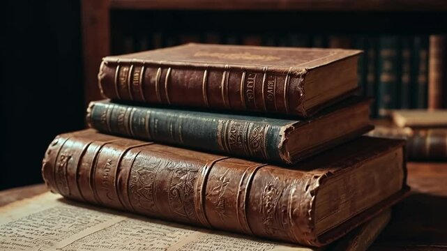 Artistic video of vintage objects like an antique books, with a nostalgic color grade and soft, moody lighting. Perfect for retro-themed project nostalgia-driven campaigns, and creative storytelling