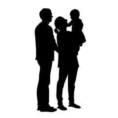silhouette of a family