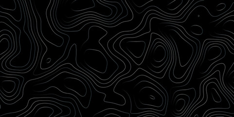 Contour map texture topology concept with stroke only vector format abstract 