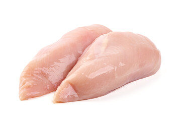 Raw Turkey Breasts, isolated on a white background.