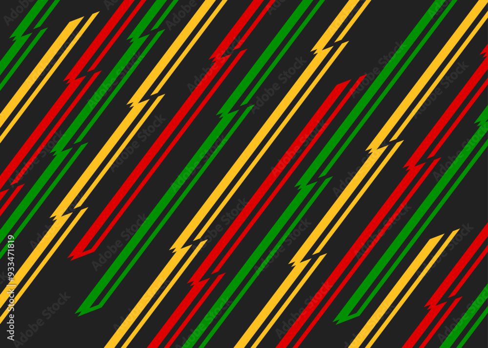 Poster abstract background with colorful diagonal zigzag stripes pattern