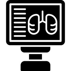 Lungs X-Ray Screen Icon