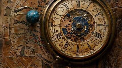 pocket watch , astronomical clock , pocket watch astronomical clock , antique pocket watch