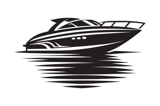 recommend clip art: Premium Speedboat Silhouettes: Vector Illustrations for Graphic Design