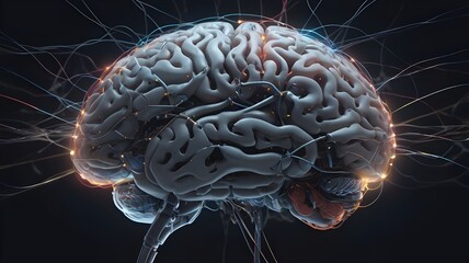 3d rendered illustration of human brain
