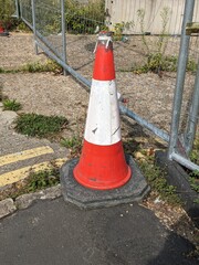 Traffic Cone Roadworks Red and White Barriers