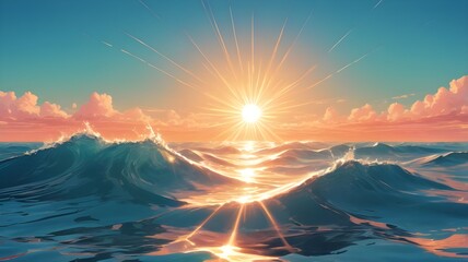 Beautiful landscape illustration