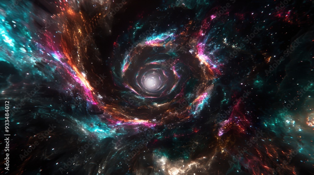 Canvas Prints cosmic vortex: mesmerizing spiral galaxy in deep space