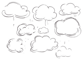 Comic cloud line art