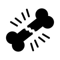 Fototapeta premium Broken Bone glyph icon
