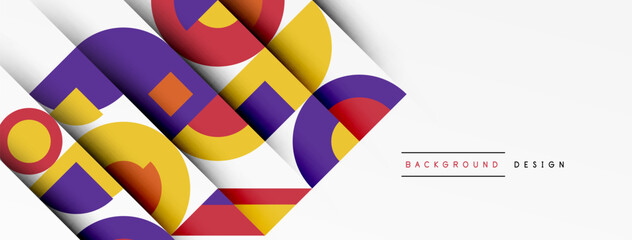 Modern geometrical abstract background - circles. Business or technology presentation design