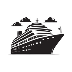 Cruise Silhouette Vector Illustrations – Perfect for Travel-Themed Designs