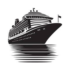 Cruise Silhouette Vector Illustrations – Perfect for Travel-Themed Designs