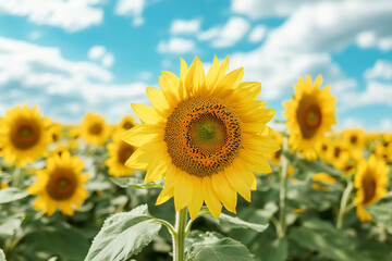 Fototapeta premium sunflower landscape