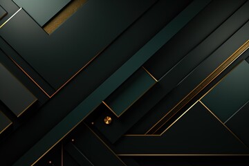 Obraz premium Abstract black and gold geometric pattern background.
