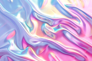 Obraz premium Elegant waves in warm pink, orange, and purple tones create a smooth and fluid abstract design.