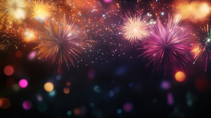 Fototapeta premium Colorful Fireworks Display