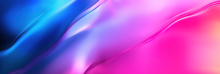 Obraz premium Blurred neon glow black, blue, pink and purple colors flow gradient background