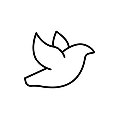 Peace dove outline icons, minimalist vector illustration ,simple transparent graphic element .Isolated on white background