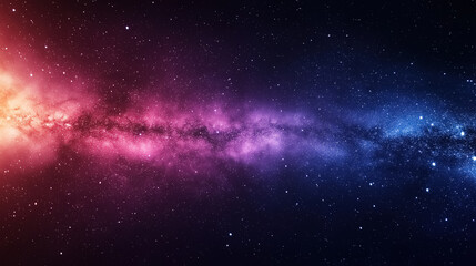 Fototapeta premium A deep galaxy gradient with shades of midnight blue, rich purple, and hints of magenta, sprinkled with tiny white stars, capturing the vastness of space