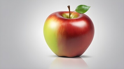 red apple isolated on white