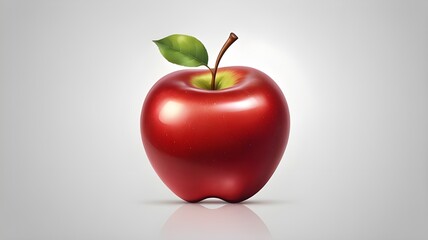 red apple on a white background