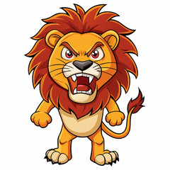 karate lion art vector illustration