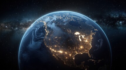 Earth from Space at Night